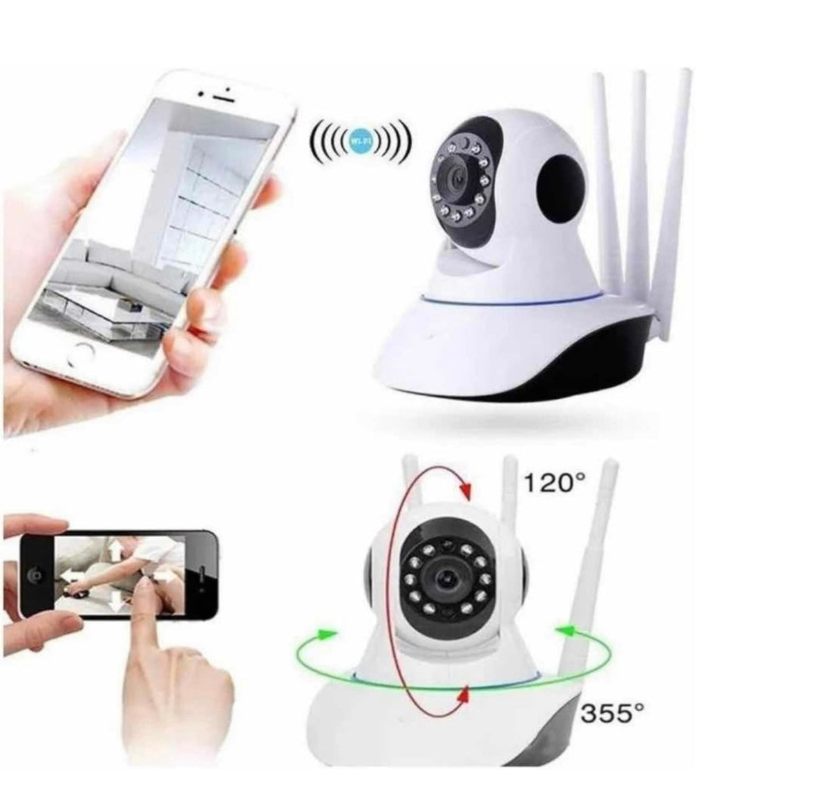 Cámara de vigilancia WiFi de interior con 3 antenas, modelo JK-41 - foto 2