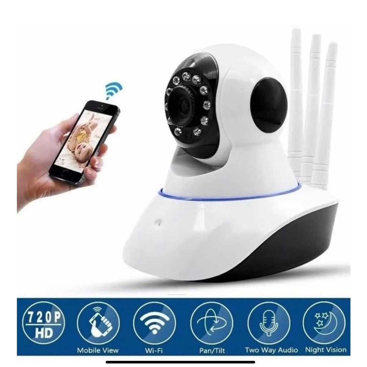 Cámara de vigilancia WiFi de interior con 3 antenas, modelo JK-41 - foto 3