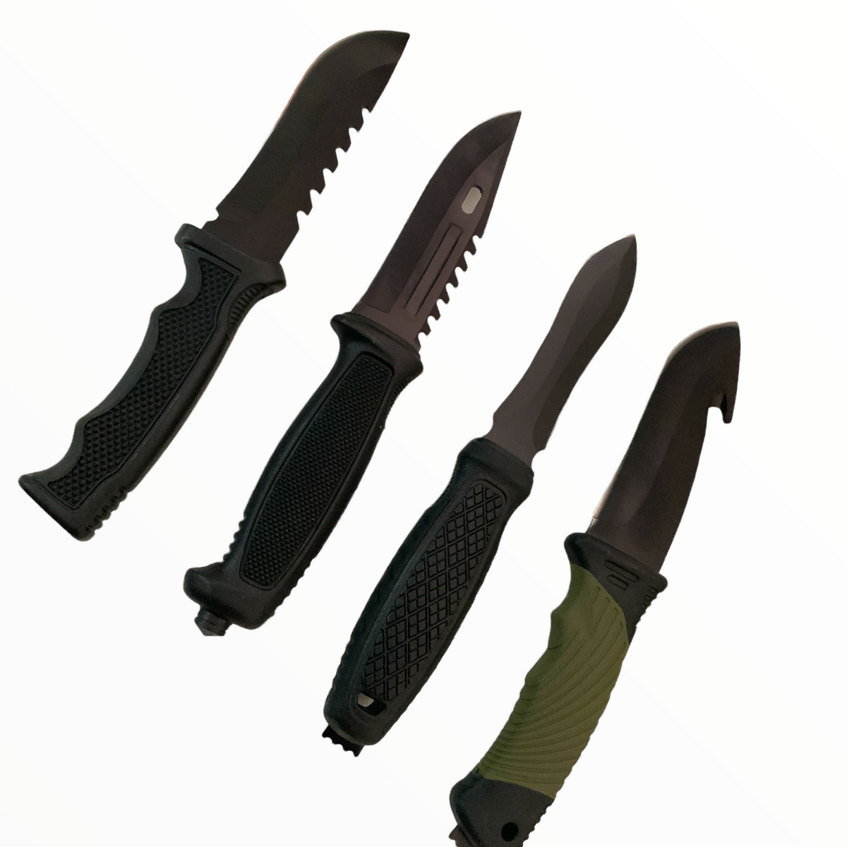 Cuchillos con funda en seis modelos JF-2828A, 1438A, 1558A, 1628D, 2838A y 1568A