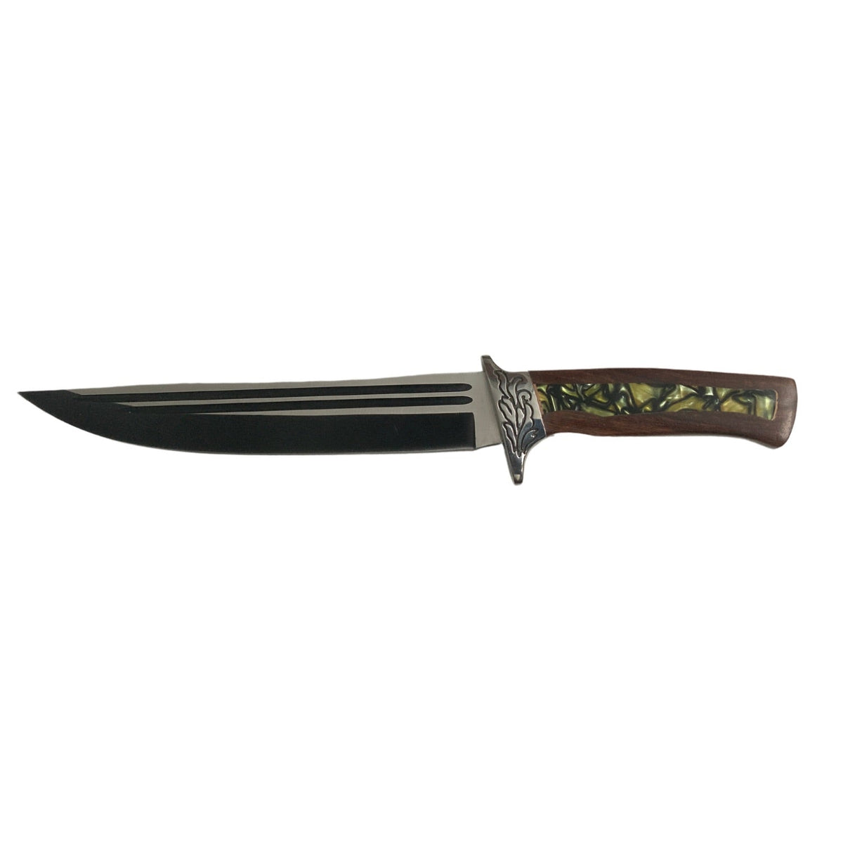 Cuchillo afilado plateado para senderos, pesca y caza JF0522