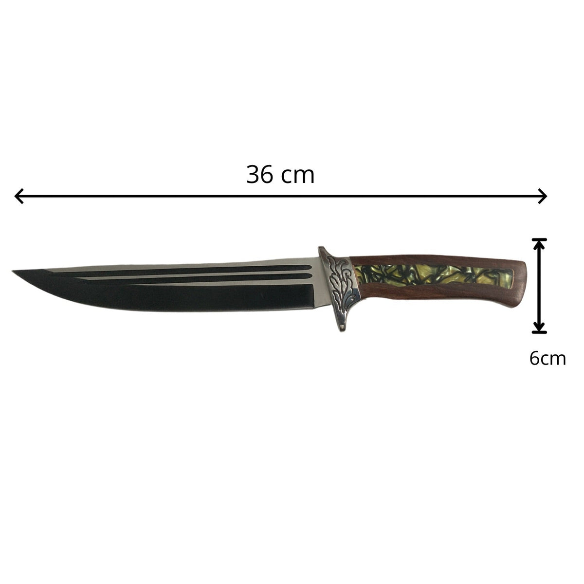 Cuchillo afilado plateado para senderos, pesca y caza JF0522 - foto 2