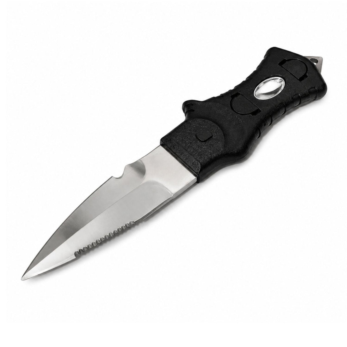 Cuchillo de hoja fija 17 cm con funda rígida y rompecristales (JF1019)