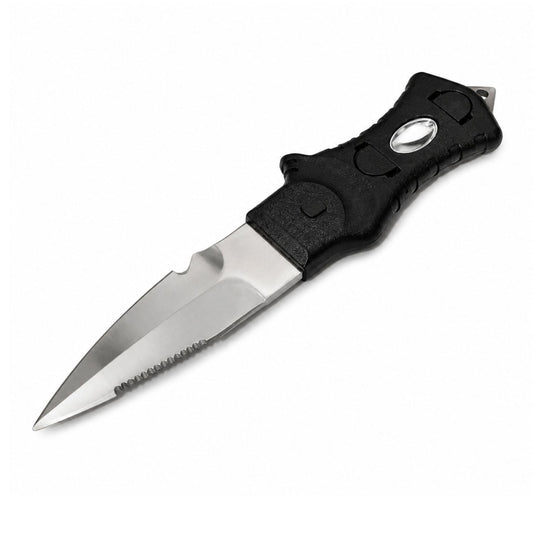 Cuchillo de hoja fija 17 cm con funda rígida y rompecristales (JF1019)