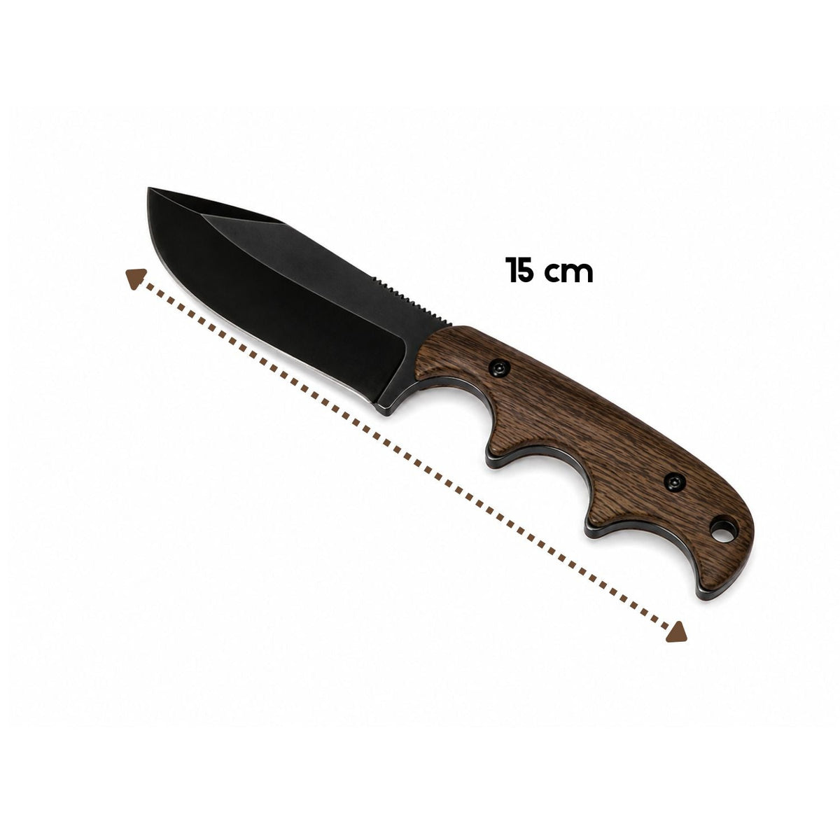 Cuchillo táctico de hoja fija de 15 cm con funda tipo Kydex (JF1020) - foto 2