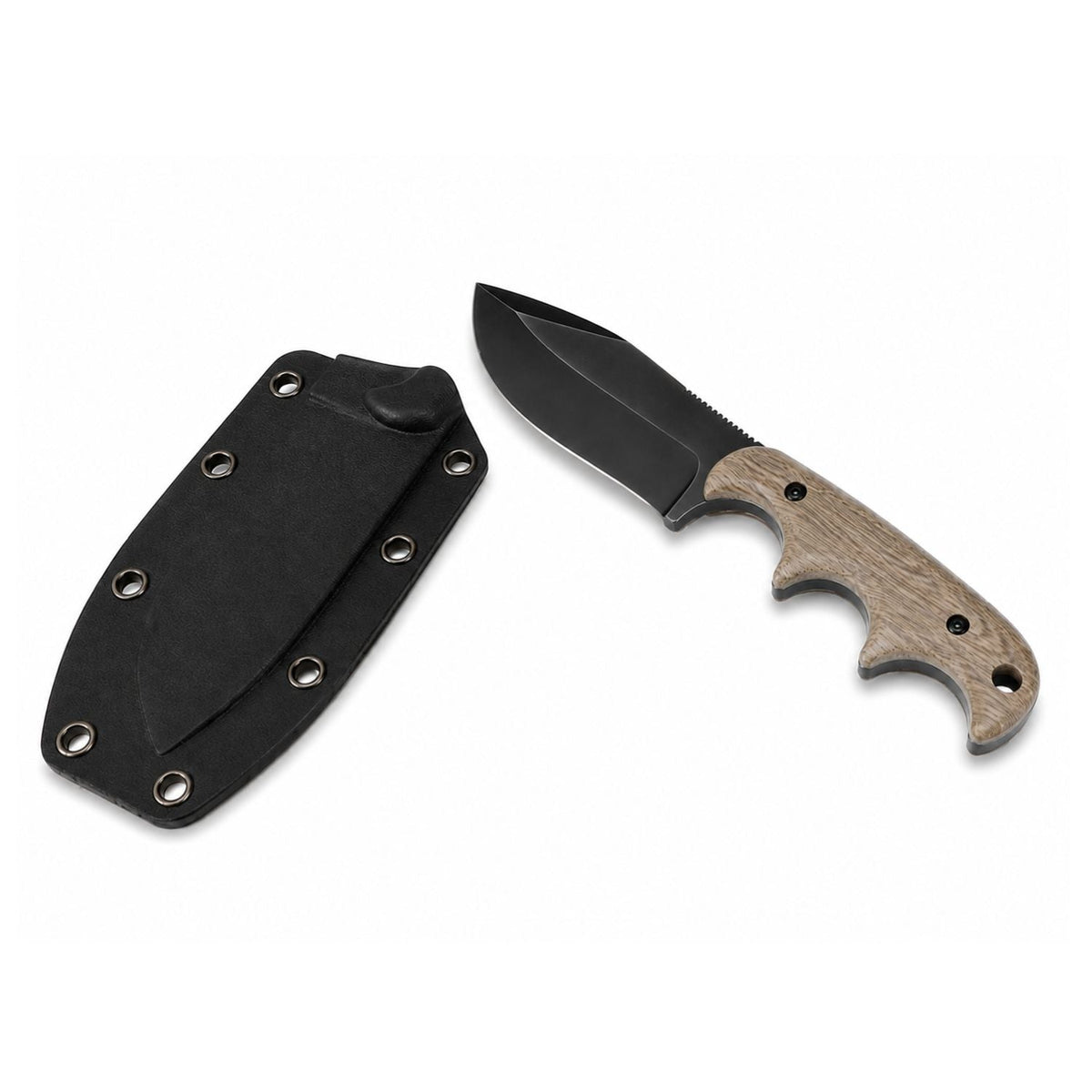 Cuchillo táctico de hoja fija de 15 cm con funda tipo Kydex (JF1020) - foto 4