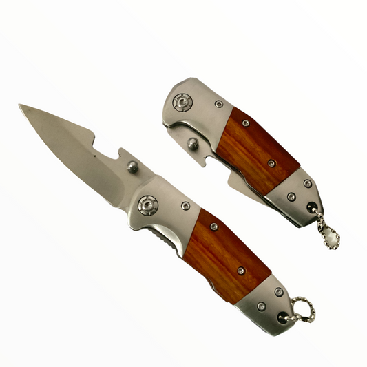 Navaja plegable con destapador integrado, modelo JF115