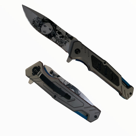 Navaja plegable manual con clip, modelo JF174