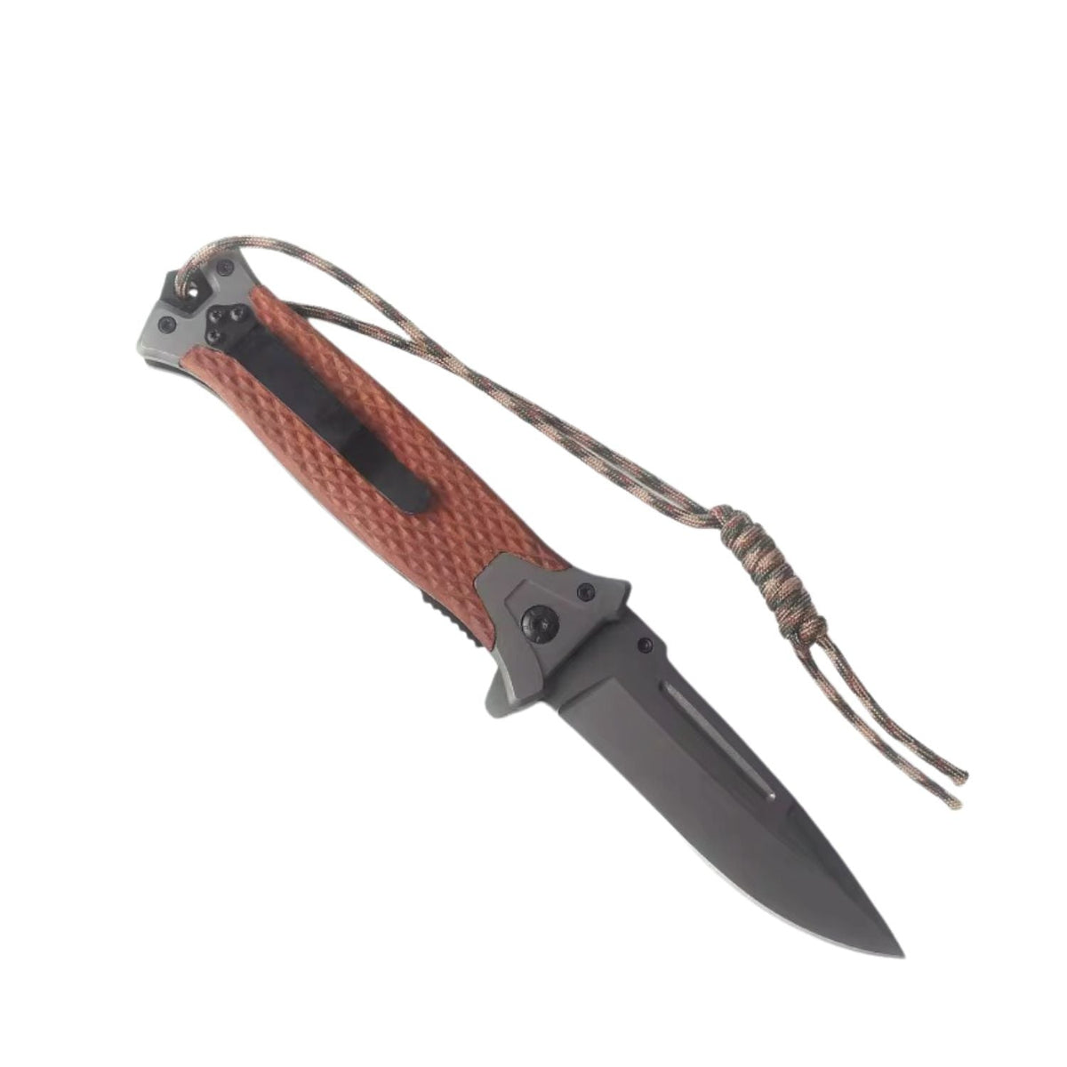 Navaja táctica con paracord y clip, hoja de acero inoxidable de 22 cm - foto 4