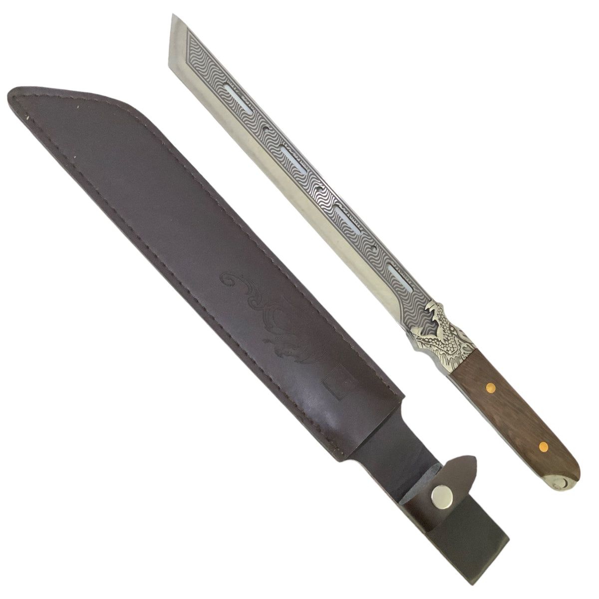 Cuchillo estilo vikingo de 45 cm con funda reforzada JF5