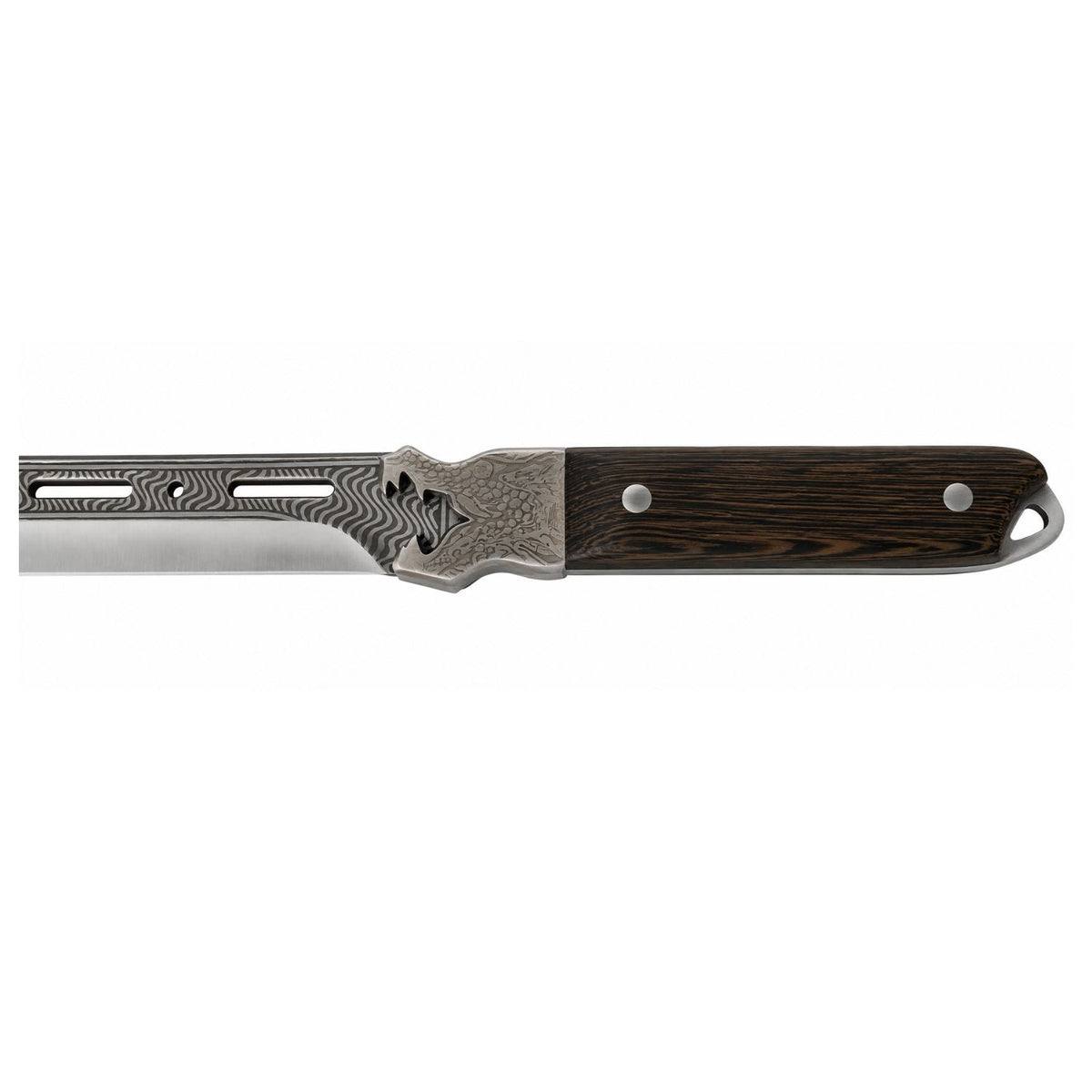 Cuchillo largo estilo tanto de 45 cm con funda café, para campismo y colección - foto 5