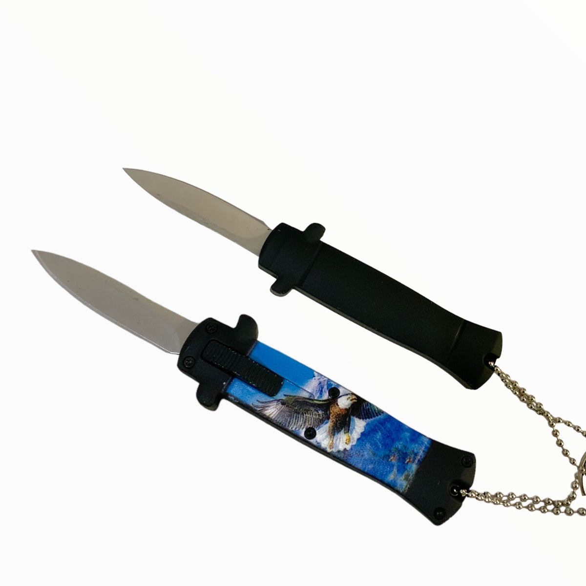 Mini navaja automática en tres estilos de la serie JF