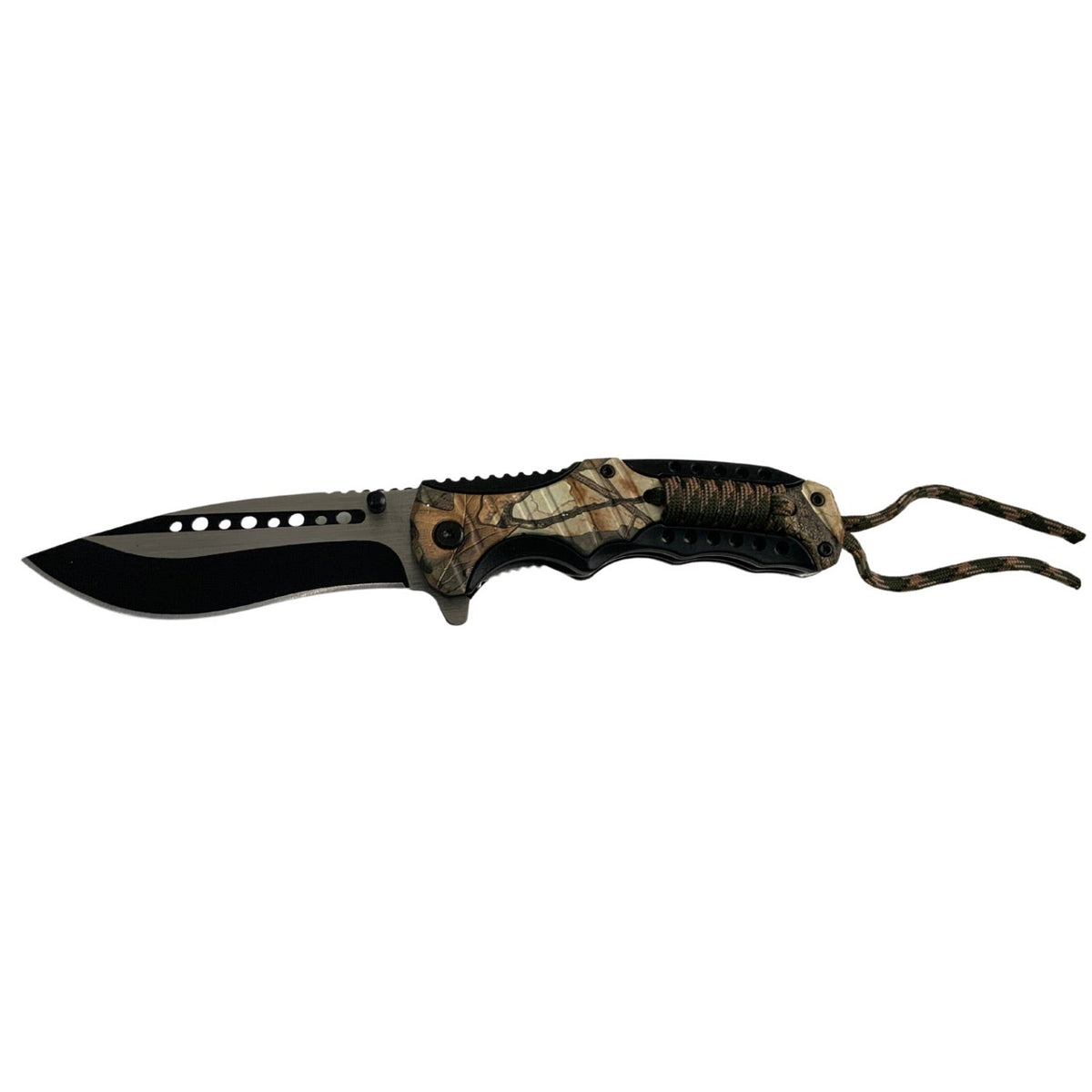 Cuchillo de caza automático con cuerda paracord JF767C