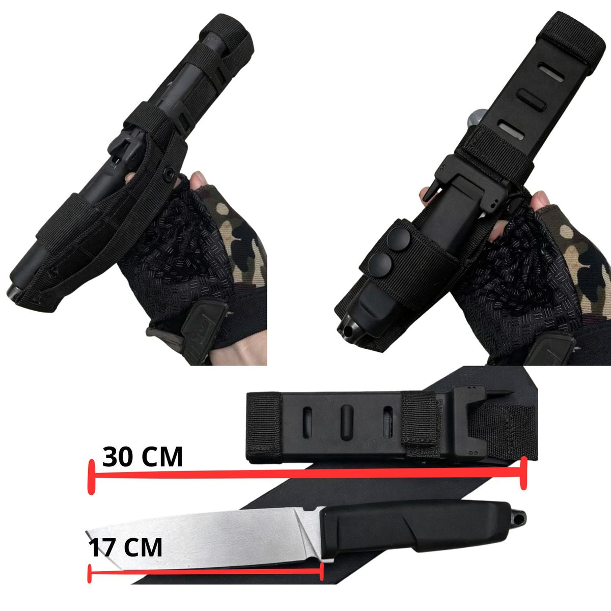 Cuchillo de hoja fija para camping con funda rígida de cinturón - foto 2