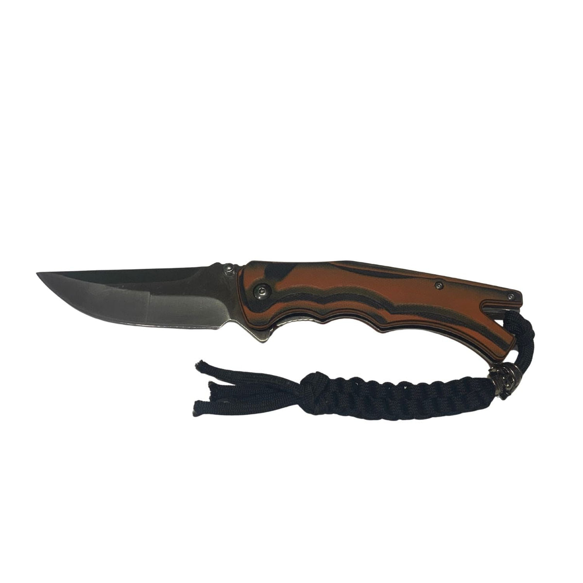 Navaja plegable con corta soga y clip, acero inoxidable JF819