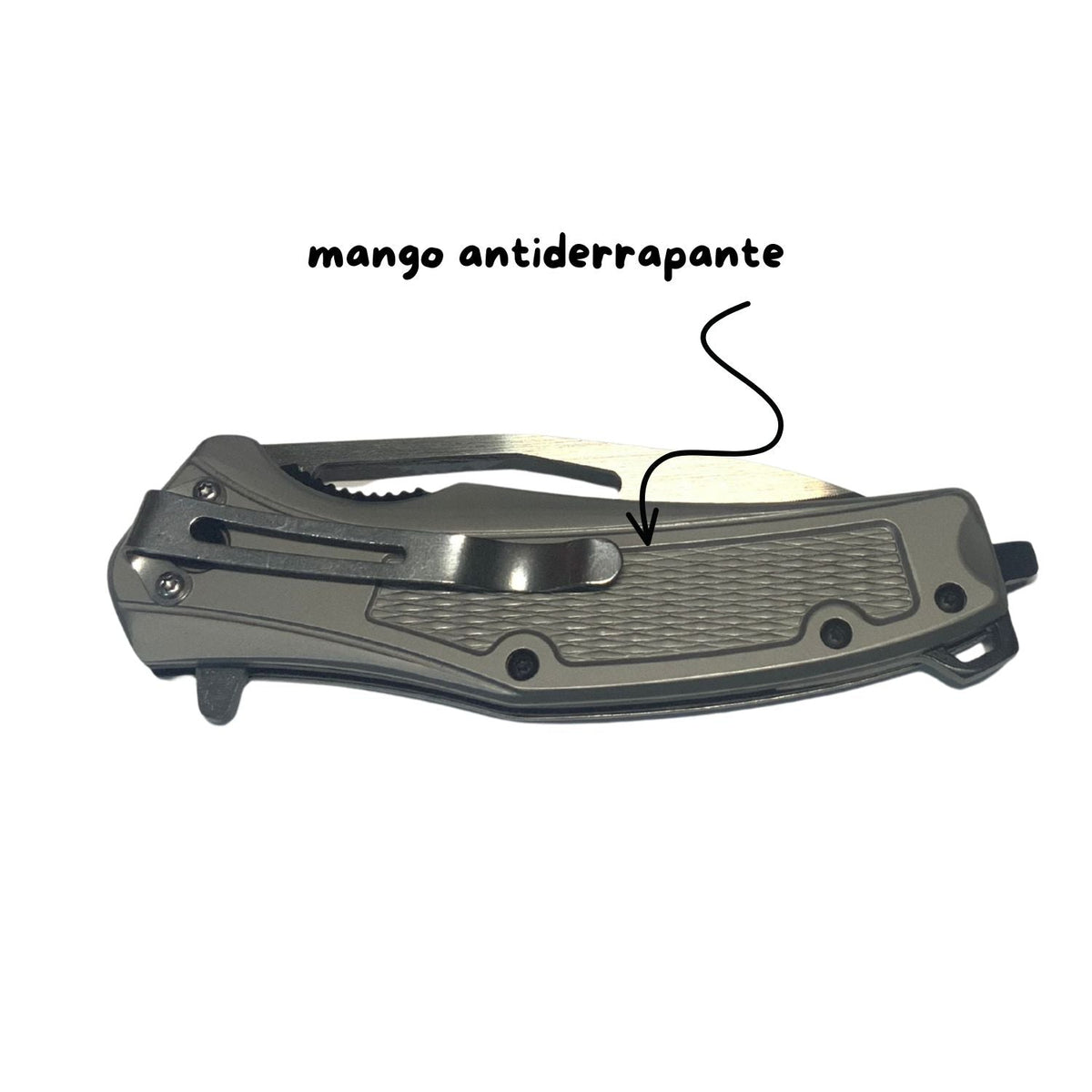 Navaja manual con rompe vidrios, clip y mango antiderrapante JF831 - foto 3