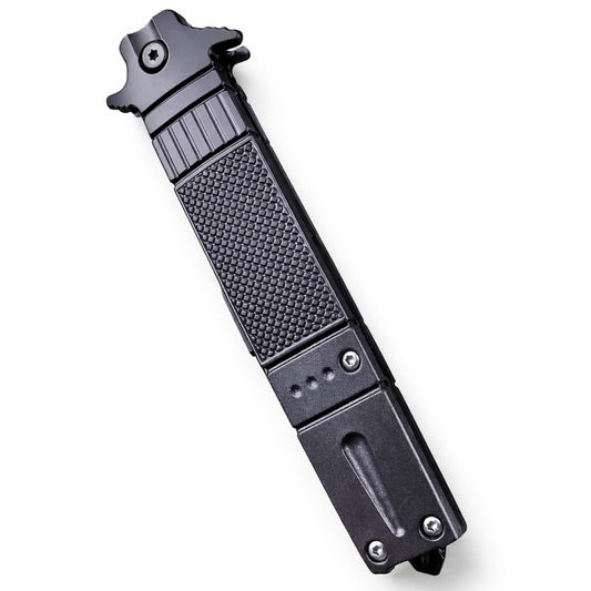 Navaja de bolsillo de hoja deslizante con clip y hoja negra