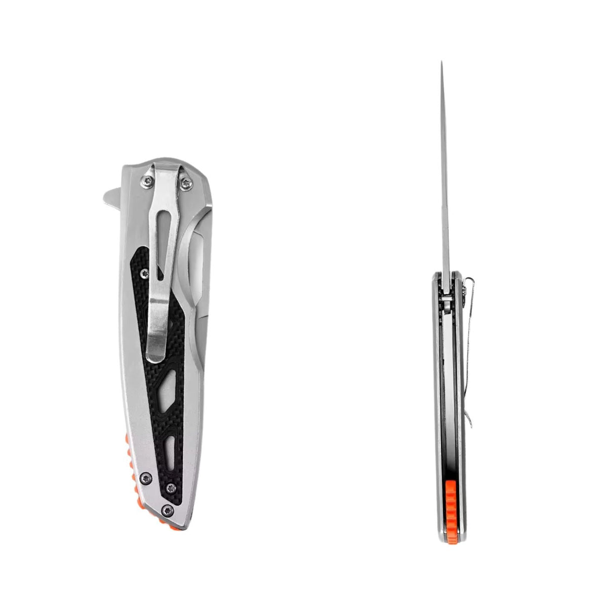 Navaja plegable con apertura flipper, liner lock y clip, 21 cm abierta - foto 2