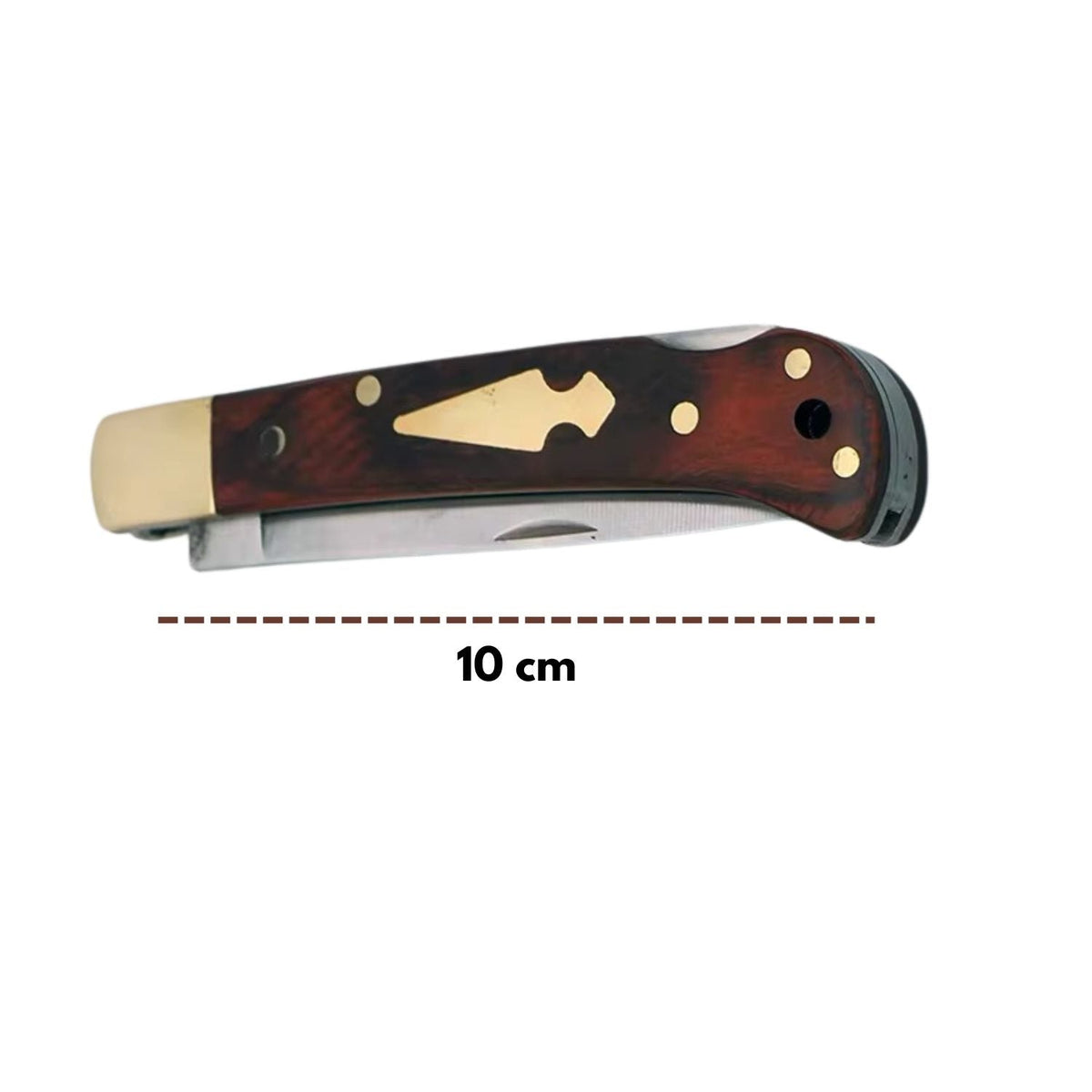 Navaja plegable clásica de 20 cm con mango tipo madera - foto 2