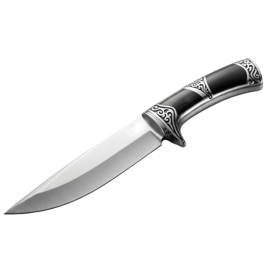 Cuchillo de campo con funda de nylon y mango ergonómico para camping