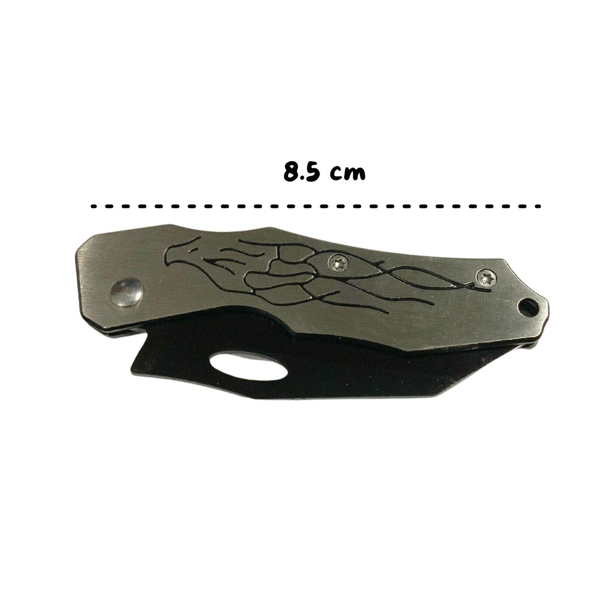 Navaja plegable drop point con águila grabada en el mango, hoja de 7 cm - foto 3
