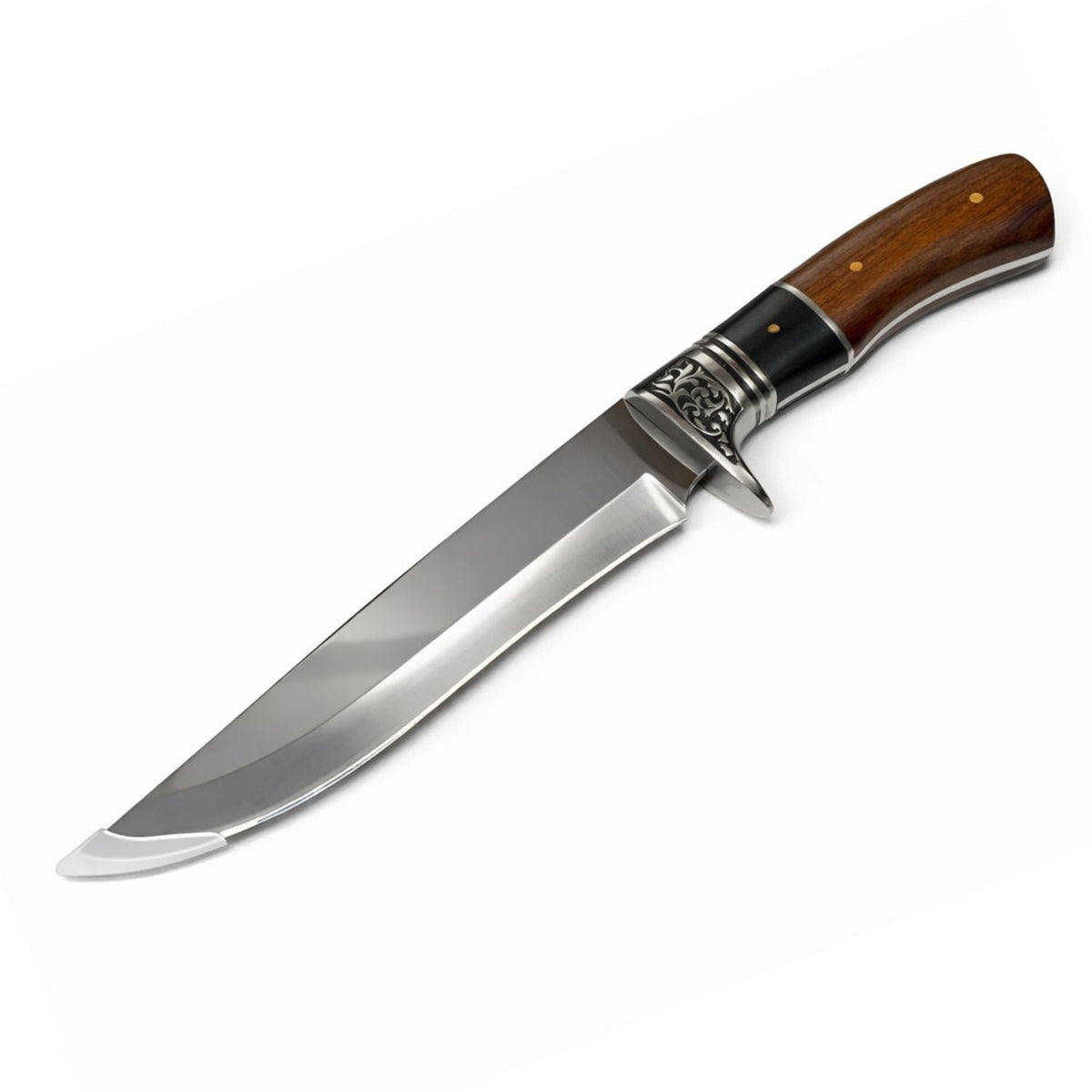 Cuchillo Bowie táctico de hoja fija de 34 cm con funda reforzada - foto 2
