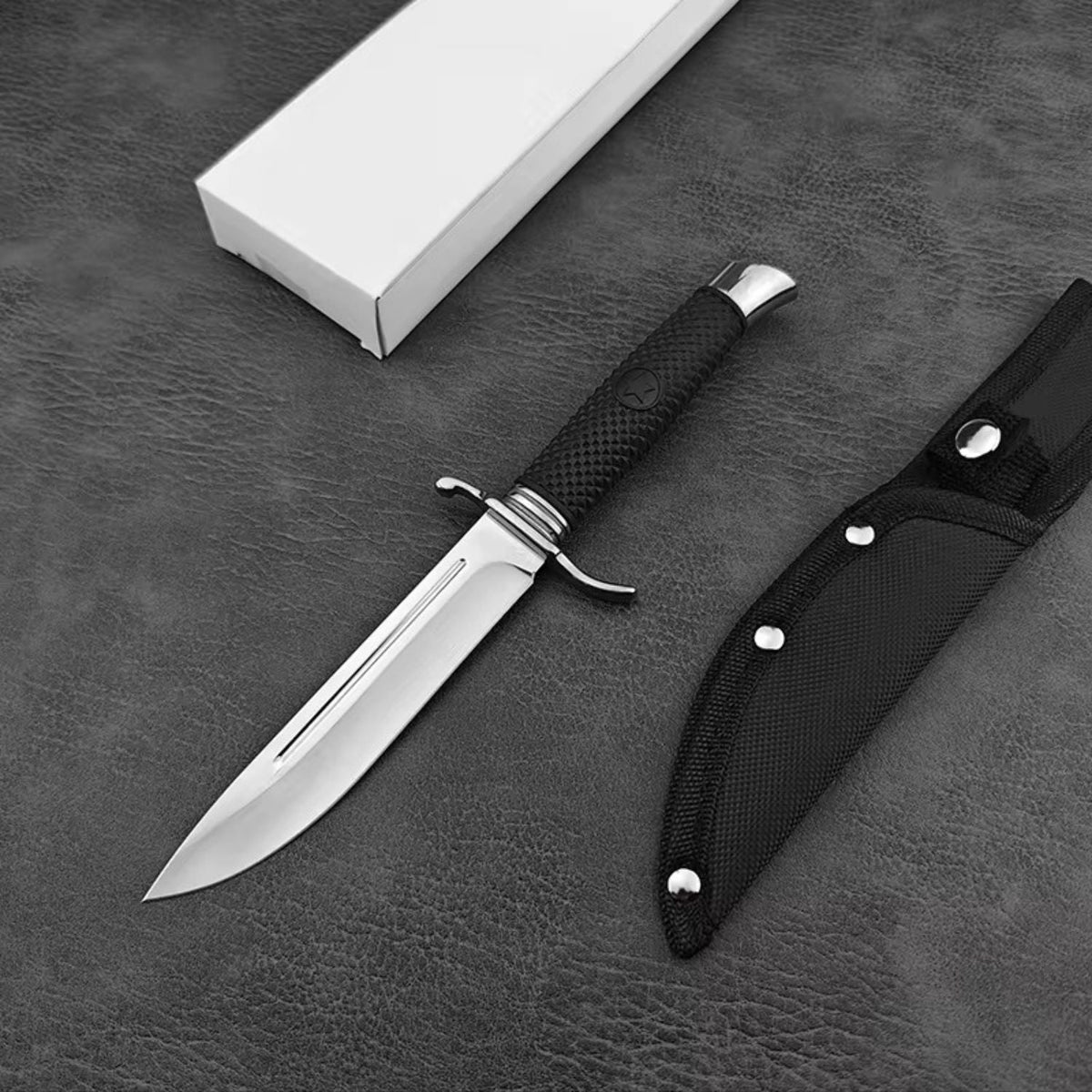 Cuchillo compacto de hoja fija con funda, mango antideslizante y protector - foto 2