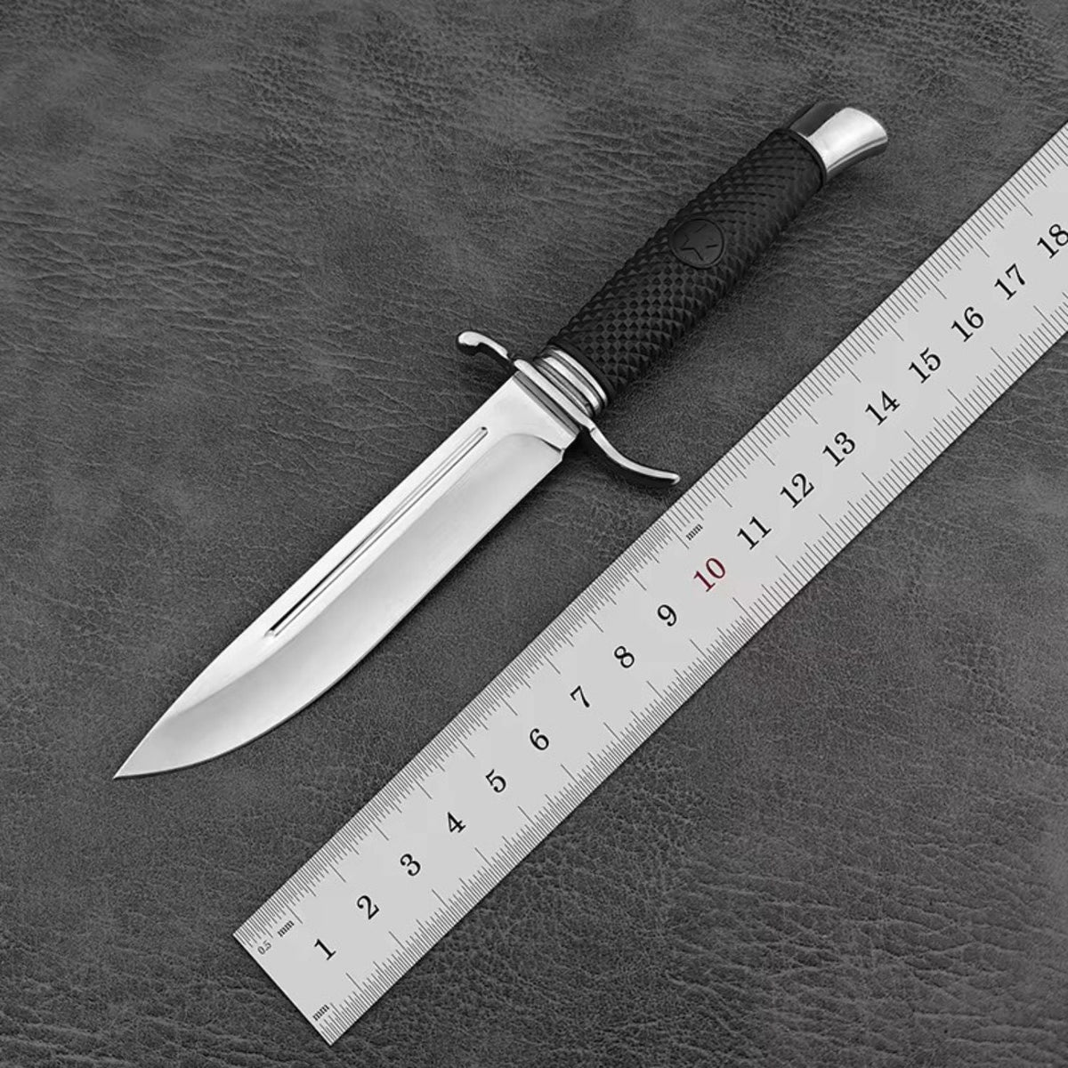 Cuchillo compacto de hoja fija con funda, mango antideslizante y protector - foto 6