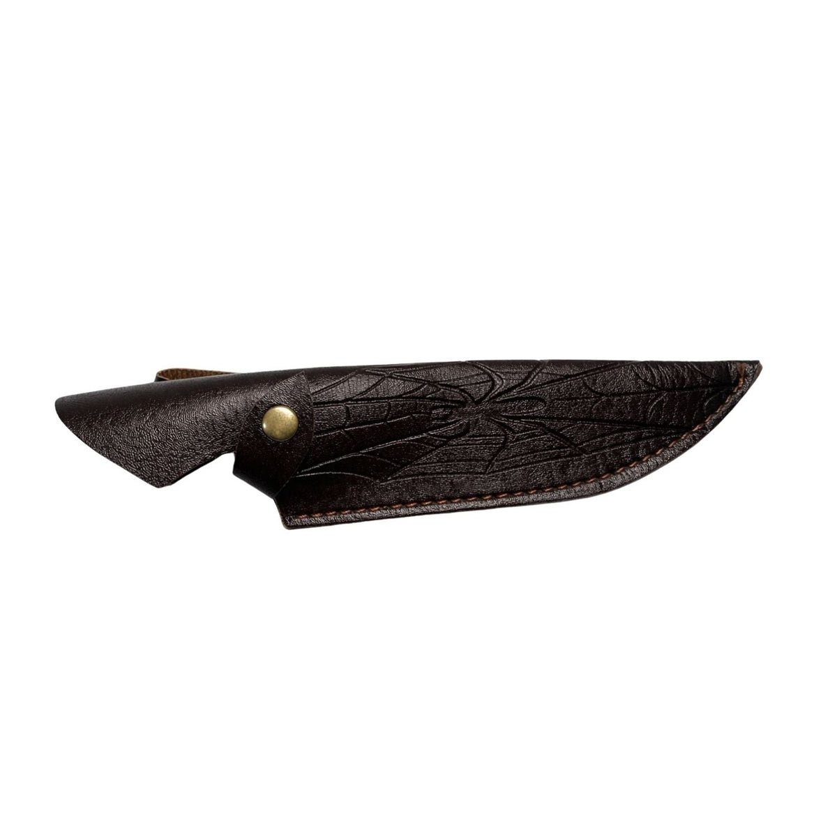 Cuchillo de hoja fija con hoja grabada, mango de madera y funda, 27 cm - foto 2