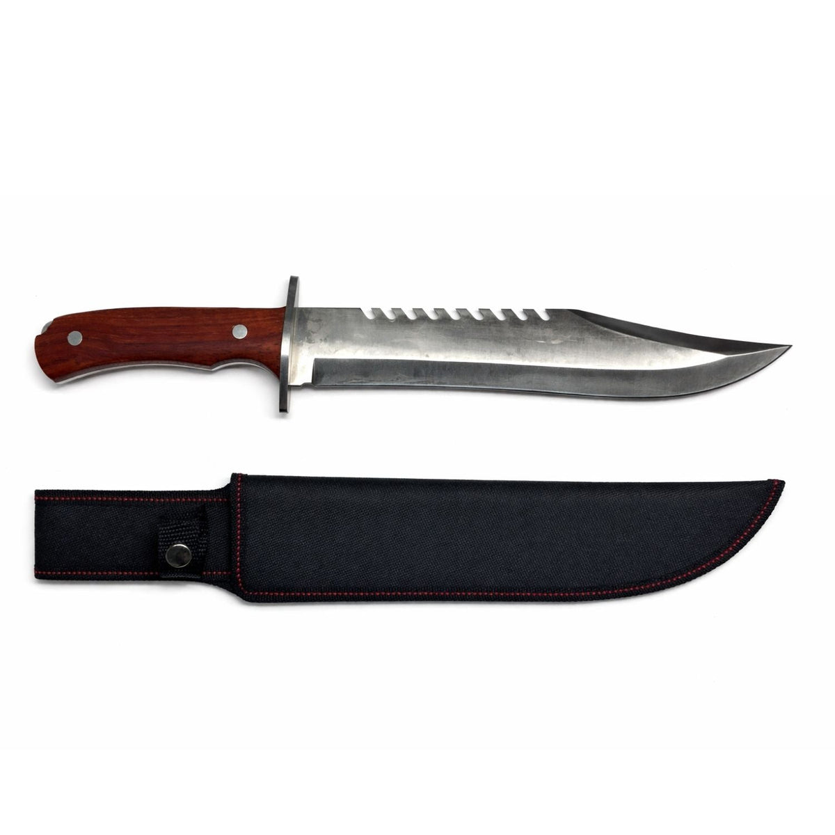Cuchillo Bowie de 39 cm con filo mixto liso y sierra - foto 2