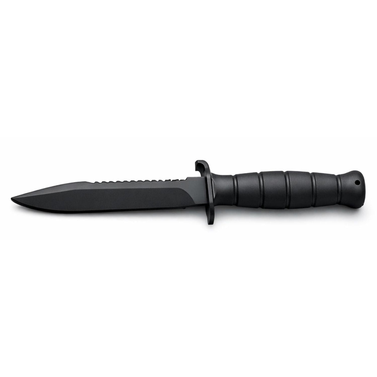 Cuchillo de supervivencia de 30.5 cm con hoja negra y funda con clip