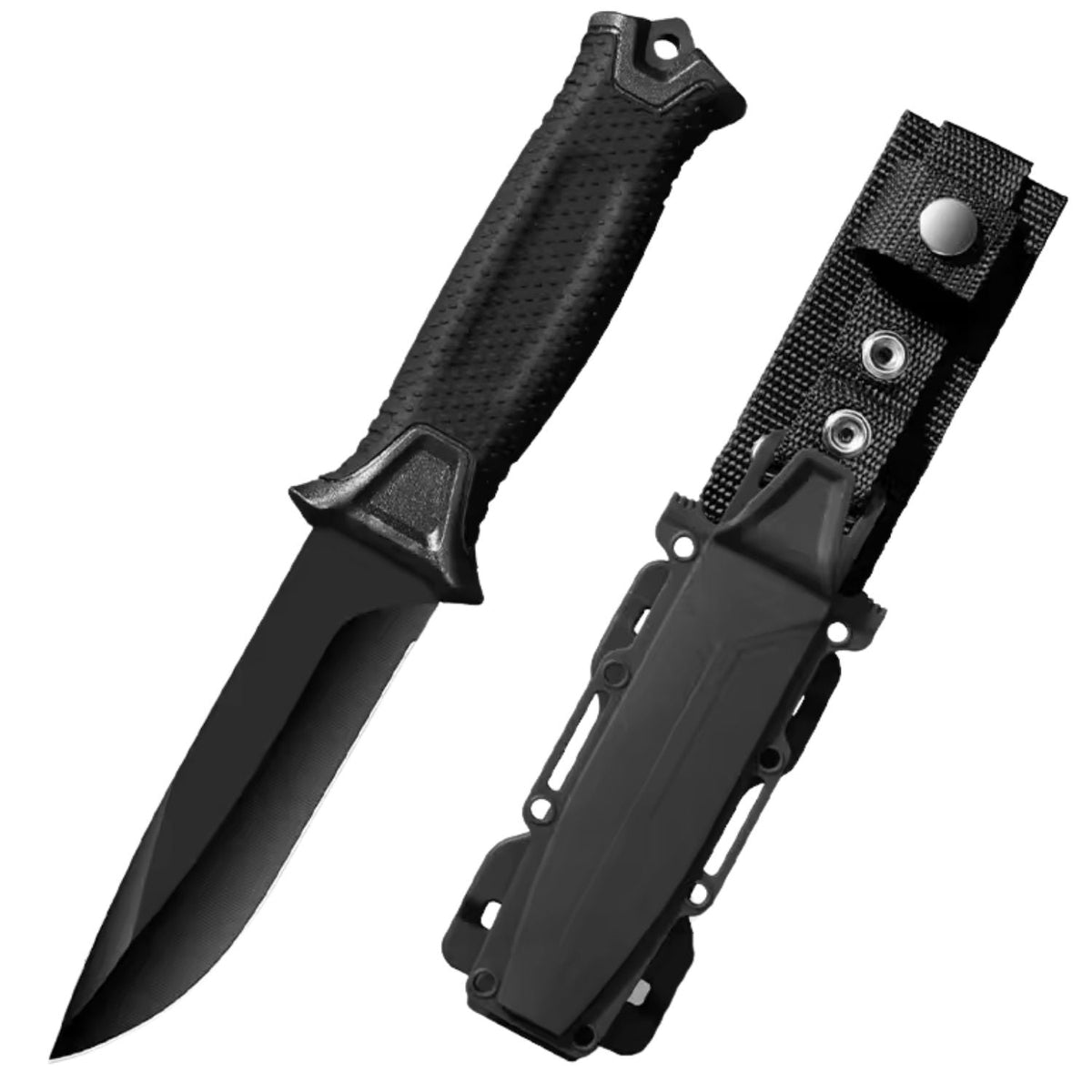 Cuchillo outdoor compacto con funda rígida y soporte para cinturón