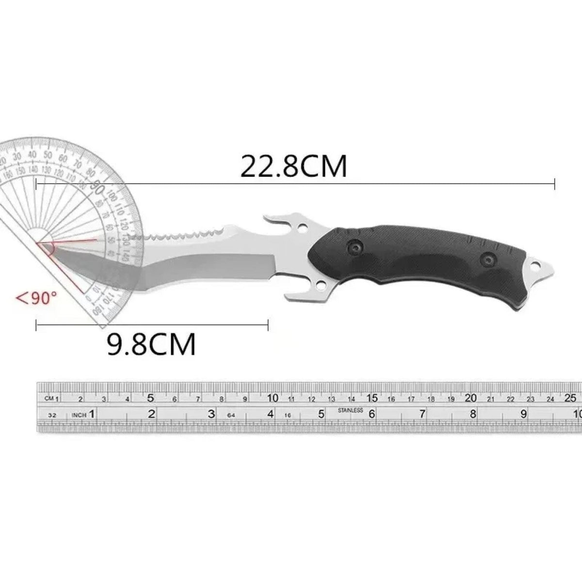 Cuchillo multifunción con gancho de rescate, sierra y funda - foto 3