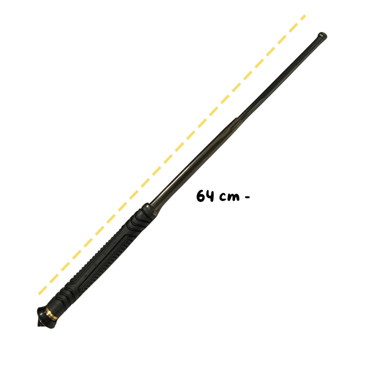 Bastón retráctil de 64 cm con rompevidrios y mango antideslizante - foto 3