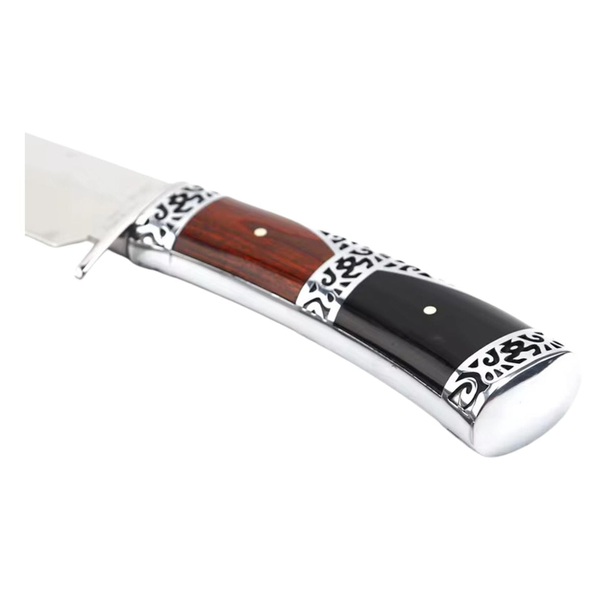 Cuchillo drop point de 17.7 cm con mango de madera bicolor - foto 2