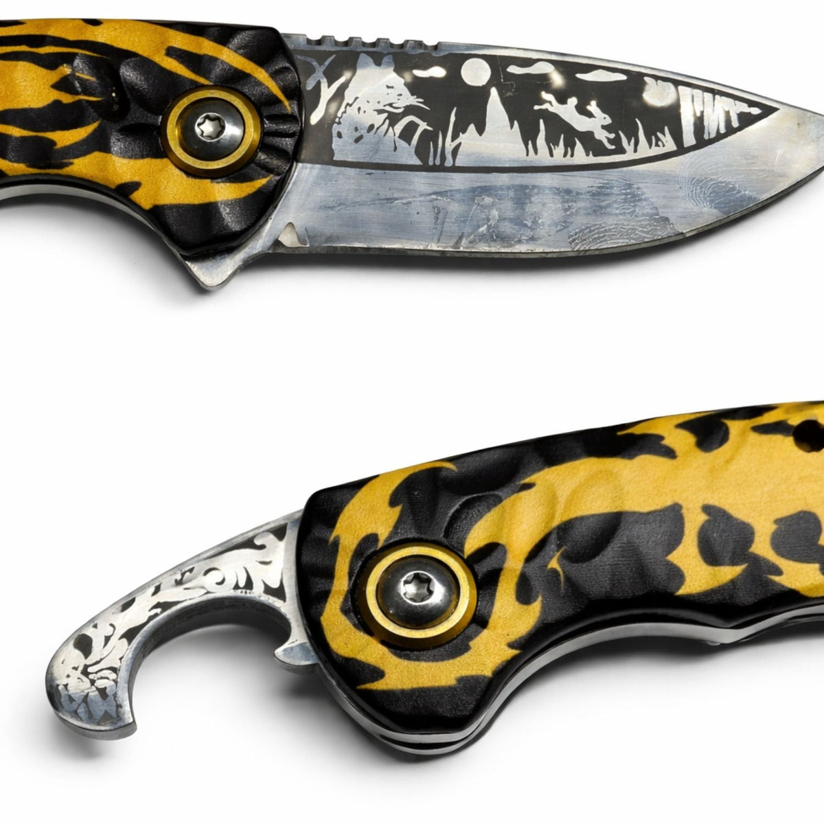 Cuchillo de hoja fija con rompevidrio y cortacinturón, funda incluida - foto 3