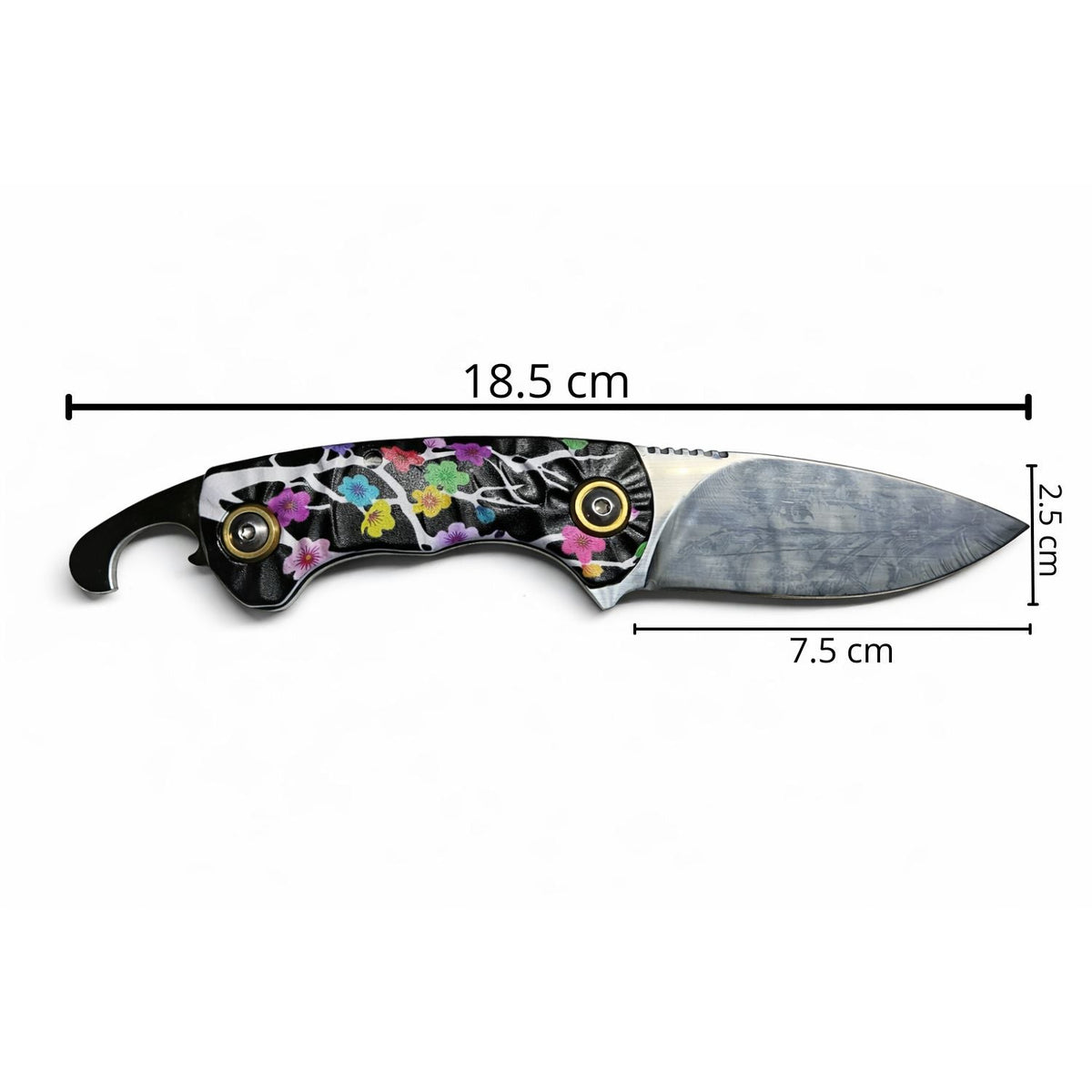 Cuchillo de hoja fija con rompevidrio y cortacinturón, funda incluida - foto 4