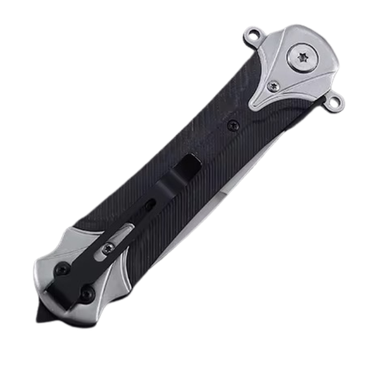 Navaja táctica EDC con rompevidrio, clip y hoja de acero afilada - foto 2