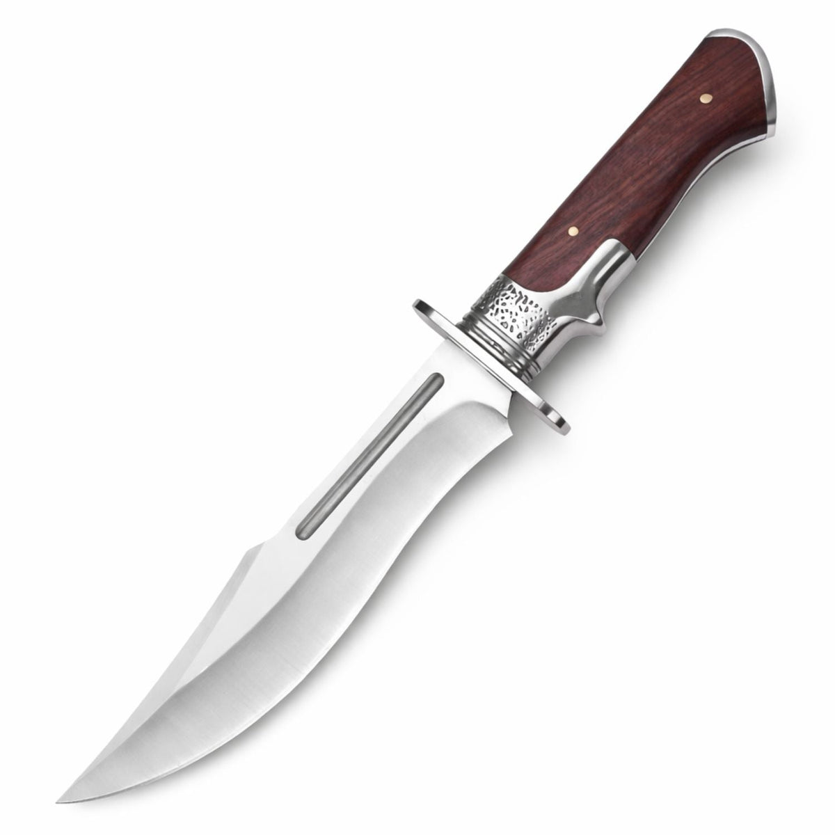 Cuchillo estilo Bowie con funda y mango ergonómico, 32 cm