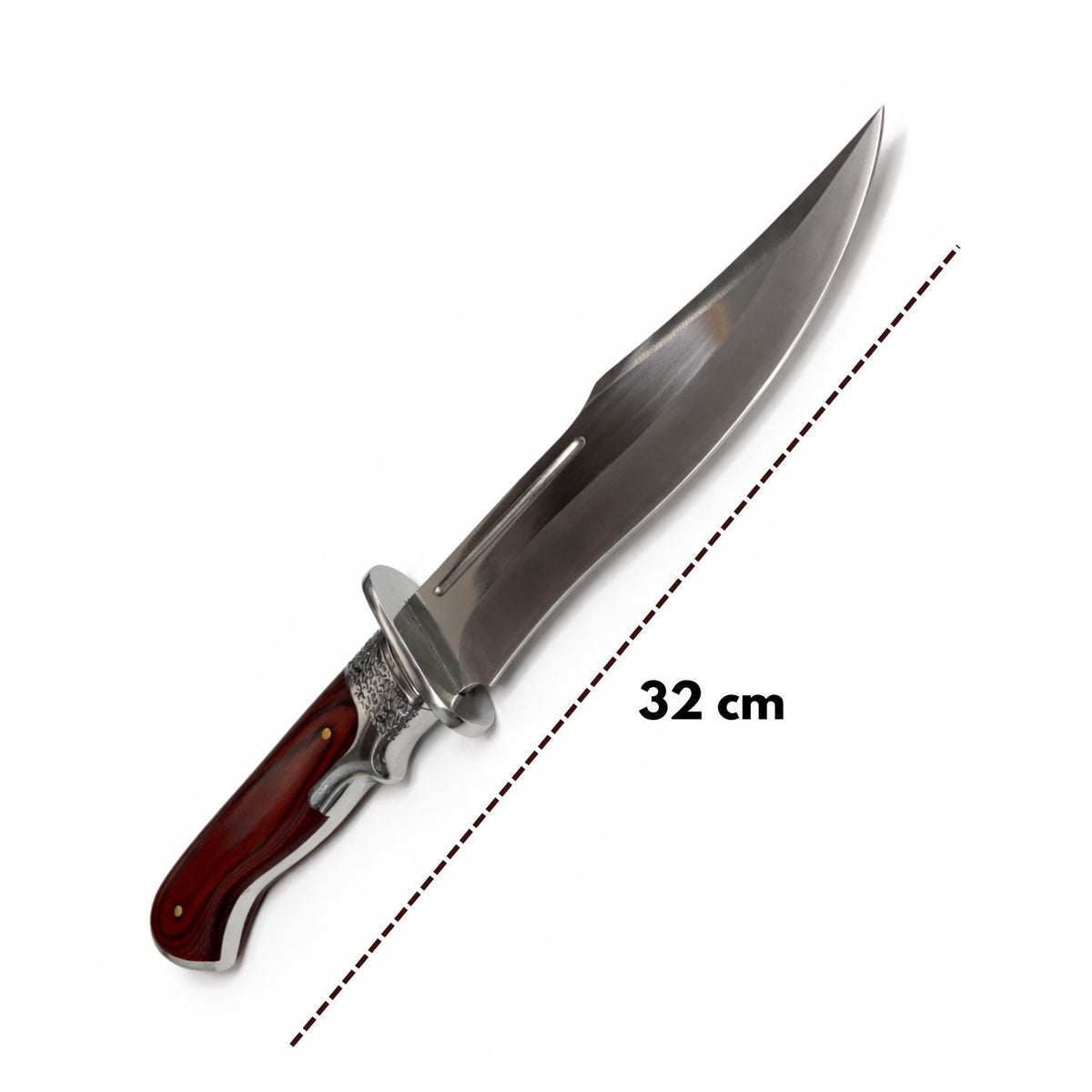 Cuchillo estilo Bowie con funda y mango ergonómico, 32 cm - foto 2
