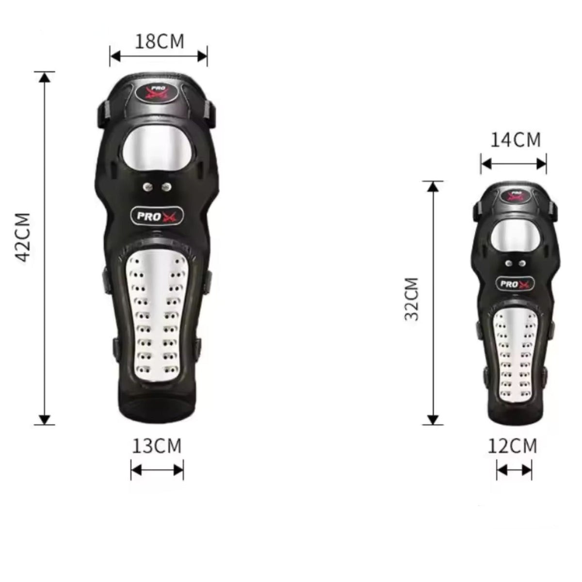 Kit de rodilleras y coderas para moto en acero inoxidable ajustable - foto 3