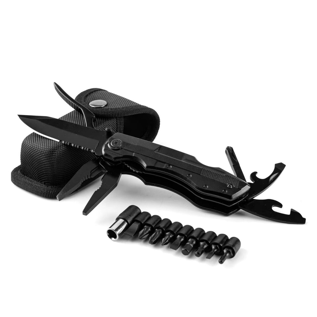 Multiherramienta plegable 17 en 1 con alicate, set de puntas y funda - foto 4