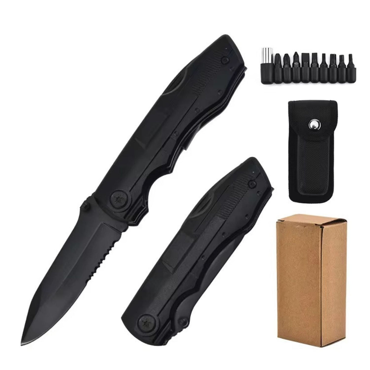Multiherramienta plegable 17 en 1 con alicate, set de puntas y funda - foto 3