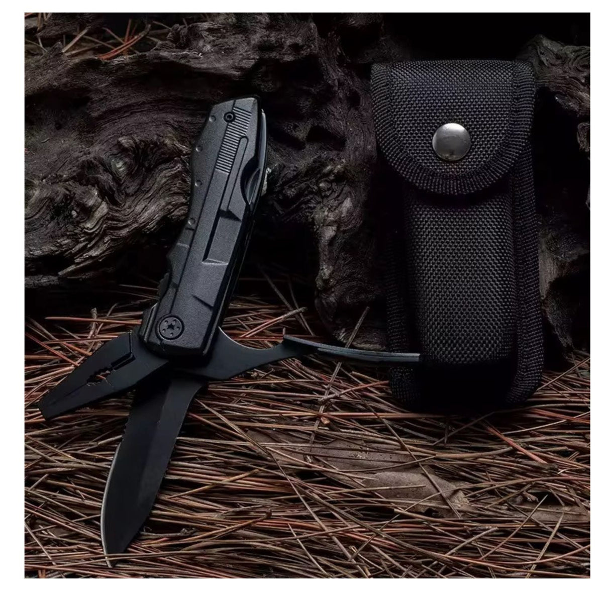Multiherramienta plegable 17 en 1 con alicate, set de puntas y funda - foto 6
