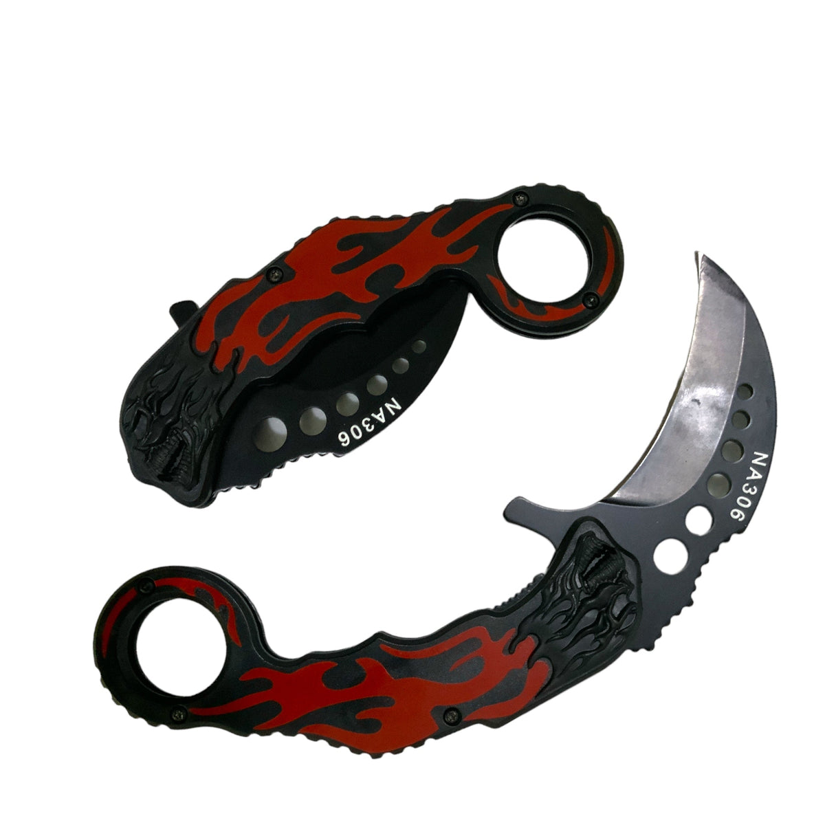 Navaja táctica estilo karambit en dos modelos