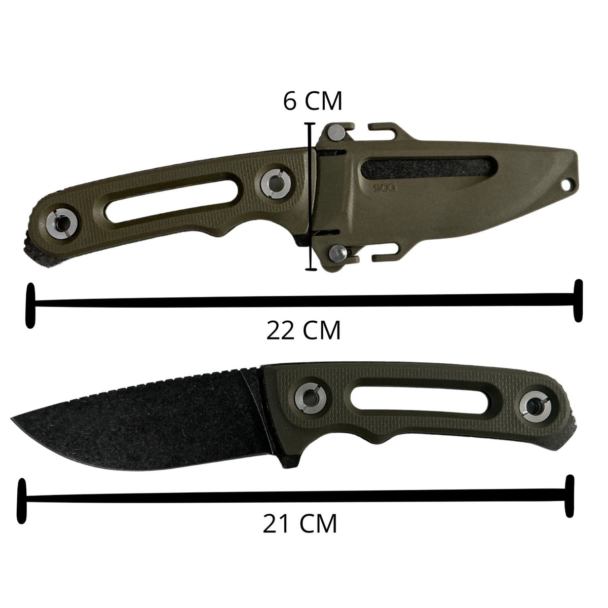 Cuchillo de supervivencia para campismo con clip JFSK42 - foto 2