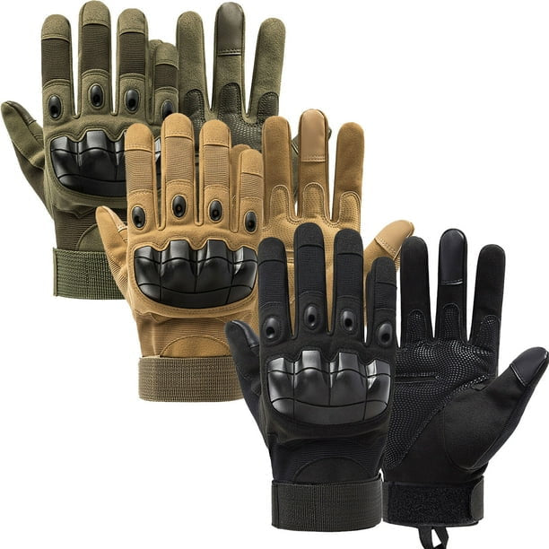Guantes con nudillos reforzados y puntas touch