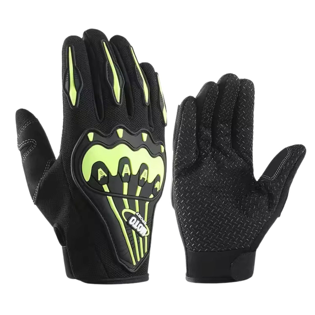 Guantes de ciclismo y moto con protección rígida en nudillos