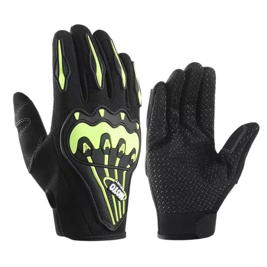 Guantes de ciclismo y moto con protección rígida en nudillos