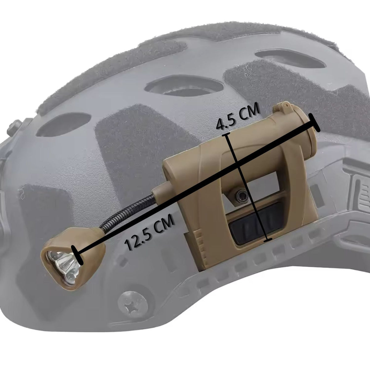 Luz LED modular para riel de casco con luz verde, roja y blanca - foto 3