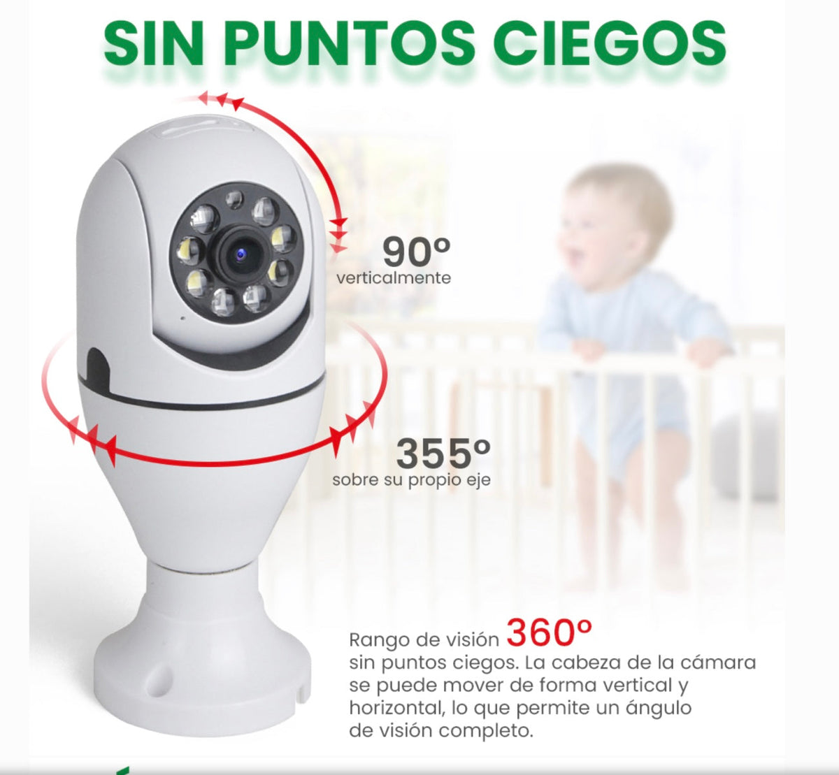 Cámara WiFi de vigilancia con visión infrarroja que se conecta a la toma, JK-35 - foto 2